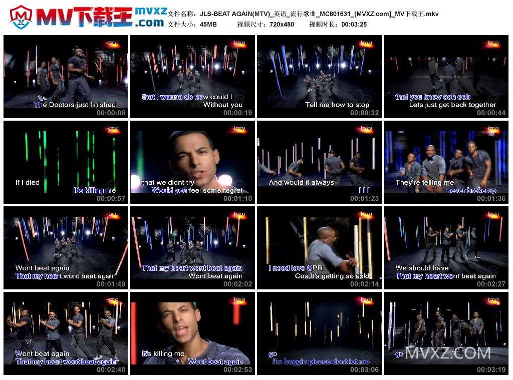 JLS-BEAT AGAIN(MTV)_英语_流行歌曲_MC801631
